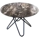 Riess-Ambiente Esstisch ELLIPSE 120cm Naturstein Keramik Hairpin Legs made in Italy rund
