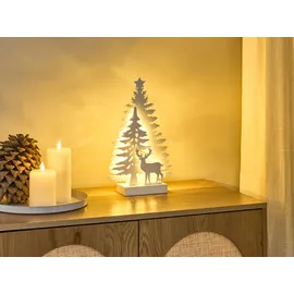 Beliani Weihnachtsbaum 36 cm Weiß
