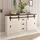 furn.design Sideboard 162 x 91 x 43 cm Weiß / Anthrazit