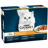 Purina Gourmet Perle Mix 12x85g Feuchtfutter für Katzen Mini Filetstücke Sauce