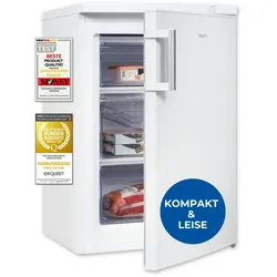 Exquisit Gefrierschrank GS581-H-010D weiss | 85 l Nutzinhalt | Temperaturregelung | Gefrierschubladen | 4*-Gefrieren | Türanschlag wechselbar