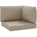 vidaXL Palettenkissen 3-tlg. taupe