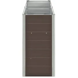 vidaXL Garten-Hochbeet verzinkter Stahl rechteckig 240 x 40 x 77 cm Braun  