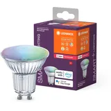 LEDVANCE Smart+ Reflektorlampe mit ZigBee Technologie, 4,9W, PAR16, Lichtfarbe RGBW einstellbar, Sockel GU10, 1er Pack
