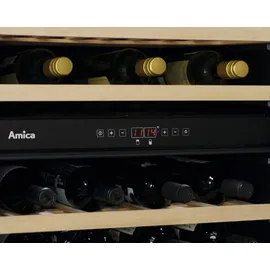 Amica WK 341 220 S Weinkühler mit Kompressor, Integriert, 59 Flasche(n), G, Innenbeleuchtung, Schwarz