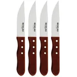 Michelino 4-tlg. Jumbo Steakmesser Set Messer Steakmesser mit Wellenschliff