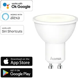 Hama WLAN-LED-Lampe, GU10, 5,5W Weiß