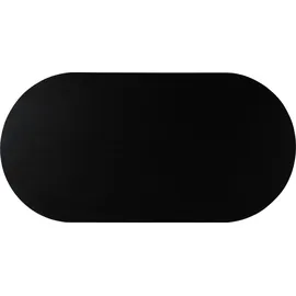MASSIVMOEBEL24.DE Esstisch oval Mango 180x90x45x76 schwarz lackiert BARCELONA #127