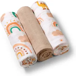 BabyOno Take Care Muslin Diapers Stoffwindeln Beige 3 St.