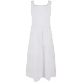 URBAN CLASSICS Girls 7/8 Length Valance Summer Dress, Volantkleid für Mädchen, ärmellos, white, 122/128