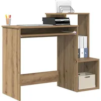 VidaXL Eiche Computertisch Artisan Eiche Spanplatte Mittel Stauraum