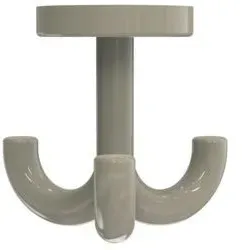 Hewi 477 Haken 477.90.05186 3-fach, drehbar, bis 15mm Dicke, sand