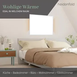 Heidenfeld Infrarotheizung HF-HP100-3, m. Thermostat, weiß, 300-1200 Watt, 10 J. Garantie (800 Watt)