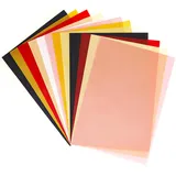 50 Blatt Transparentpapier, Seidenpapier Bunt A4, Transparentpapier Bedruckbar 100g/m2, Pauspapier, Pergamentpapier zum Bedrucken, Abpauspapier, Durchsichtiges Papier für Laternen, Verpacken