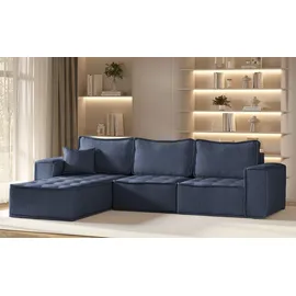 kaiser möbel L-förmige Bohoo-Maxi-Ecke in zeitlosem Design Blau Links