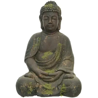 MARELIDA Meditierender Buddha Gartendeko H: 30,5cm