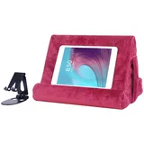 Tablet-Ständer, Multi-Winkel, Tablet-Pad-Ständer, Lazy Holder Ständer, weiches Pad-Ständer, Sofa und Bett, Universal Handy-Pad-Ständer (Weinrot)