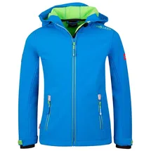 Trollkids Trollfjord Softshelljacke - Medium Blue / Green - 116 cm