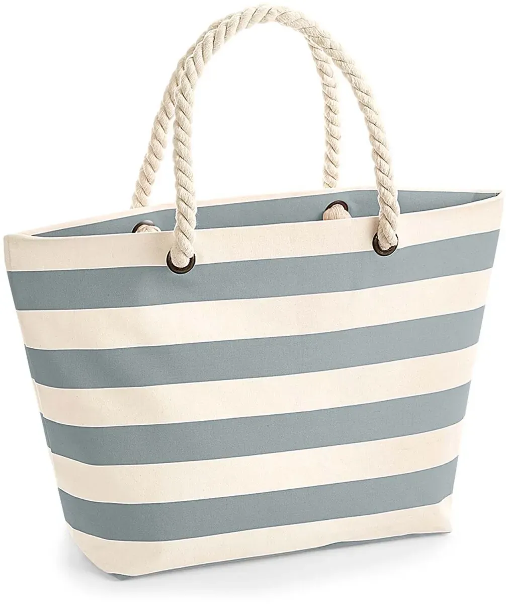 Westford Mill Strandtasche 'Nautical' W680 natural/grey 36 x 35 x 18 cm