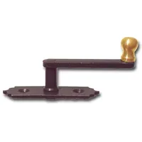 Hilber Fensterreiber Antik mit Messingknopf, 17 mm, Stahl schwarz