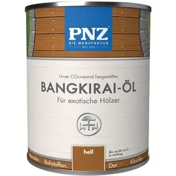 PNZ Bangkirai Öl - für Außen | Nachhaltig hergestellt mit regionalen Rohstoffen | Made in Germany | passend für Holzdeck, Holz-Terrasse, GartenMöbel, Gartenhaus, Zaun - Bangkirai Hell / 2.5L