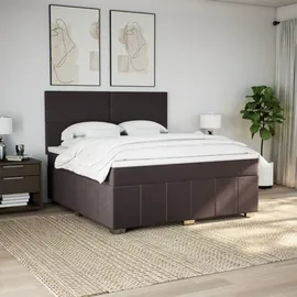 vidaXL Boxspringbett 180 x 200 cm Dunkelbraun
