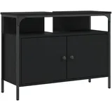 vidaXL Waschbeckenunterschrank Schwarz 80x30x60 cm Holzwerkstoff