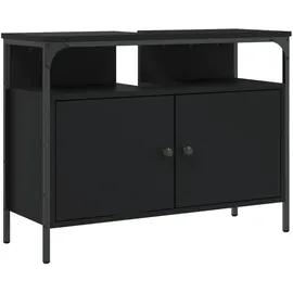 vidaXL Waschbeckenunterschrank Schwarz 80x30x60 cm Holzwerkstoff