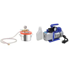 vidaXL Vakuumkammer mit Einstufiger Pumpe 3,7 L