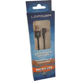 LC-POWER USB-A auf Micro-USB 1 m Schwarz