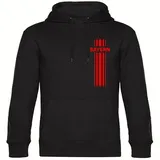 multifanshop Kapuzen Sweatshirt - Bayern - Streifen - Druck rot - Hoodie