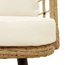 vidaXL Gartenstuhl mit Kissen 57,5 x 74 x 76 cm braun