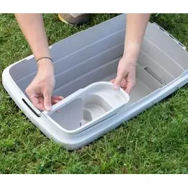 Kerbl Kaninchenheim Bunny Base (Zubehör, Wanne für Bunny Base, mit zwei Auf-/ Abgängen, L x B x H 58 x 38,5 x 28,5 cm)