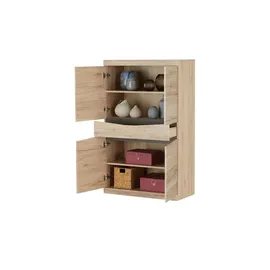 EFFEZETA Highboard 103 x 139 x 40 cm Schwarz