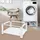 ML-Design Waschmaschinen Untergestell mit Ablage 63x54 cm Stahl Weiß bis 150kg