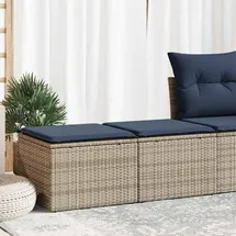 vidaXL Garten-Sofagarnitur 2-tlg. grau Akazie