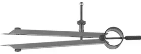HOLEX Feder-Spitzzirkel 150 mm Schenkelquerschnitt 7 × 7 mm