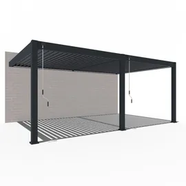 Weide Deluxe Plus  Pergola Voll Aliminium 4 x 8 m anthrazit