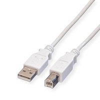 Value USB 2.0 Kabel, Typ A-B weiß, 3 m