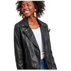 VILA Jacke in Leder-Optik Modell 'CARA', Black, S