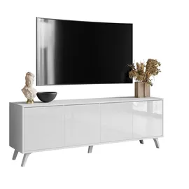 lookway SANAYI TV-Lowboard 156x54x38 cm Weiß Holzwerkstoff