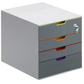 Durable Schubladenbox VARICOLOR 28 x 29,2 cm 4-tlg. grau