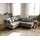 DeLife Ecksofa Clovis Hellgrau Strukturstoff Ottomane Links Modulsofa - Grau/Hellgrau