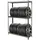 RAMROXX Reifenregal Stahl 180x120x40cm Silberfarben