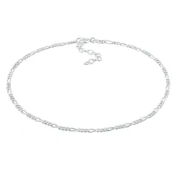 Elli Figarokette Sommer Strand Zeitlos Basic 925 Silber Fußketten   Damen 