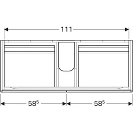 Geberit Xeno2 117,4x53x46,2cm, m 4 Laden, matt/greige