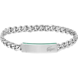 Armband LACOSTE "Schmuck Edelstahl Armband Panzerkette BASELINE", silber (edelstahlfarben), Armbänder, Herren, Edelstahl