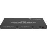 FeinTech VAX04100 HDMI 2.0 ARC Pass Switch 4x1, für 3 HDMI-Quellen, Soundbar und TV Beamer 4K@60Hz| HDR | 18Gbit/s | HDCP 2.2 Dolby Atmos