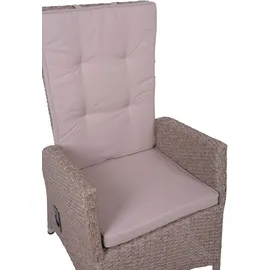 Garden Pleasure Braga Gartenstuhl 68 x 60 x 109 cm weidenbraun/grau 2 St.