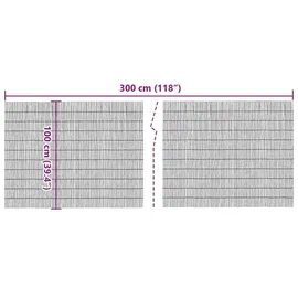 vidaXL Gartenzaun 300 x 100 cm Schilf